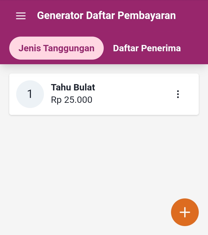 Generator Daftar Pembayaran